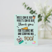 Funny Cute Blue Happy Vaderdag van kat Briefkaart (Staand voorkant)