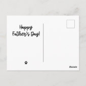 Funny Cute Blue Happy Vaderdag van kat Briefkaart (Achterkant)