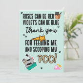 Funny Cute Blue Happy Vaderdag van kat Kaart (Staand voorkant)