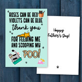 Funny Cute Blue Happy Vaderdag van kat Kaart