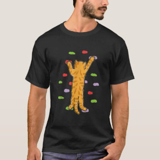 Funny Cute Bouldering Rock Cat T-shirt