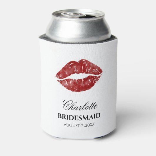 Funny & Cute Bridesmaid Custom Wedding Blikjeskoeler (Blikje Achterkant)