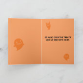 Funny Cute Bulldog Halloween Kaart (Binnen)