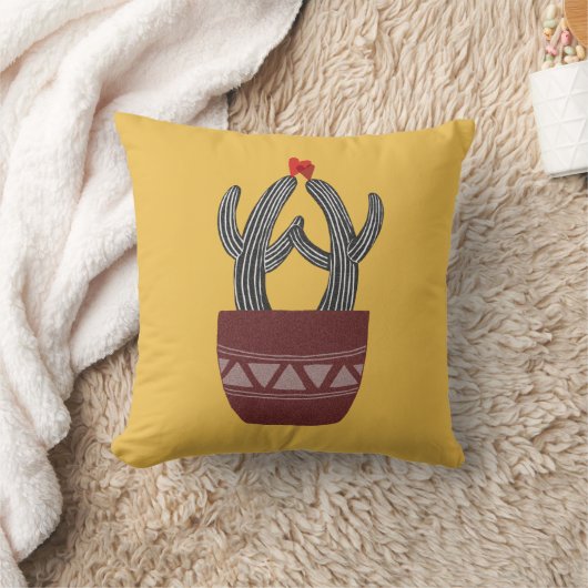 Funny Cute Cactus Love Pillow Happy Cactus Pillow Kussen (Deken)