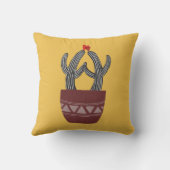 Funny Cute Cactus Love Pillow Happy Cactus Pillow Kussen (Achterkant)