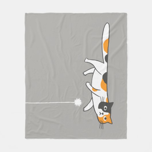 Funny Cute Calico Cat | Keukenkattendeksels Fleece Deken (Voorkant)