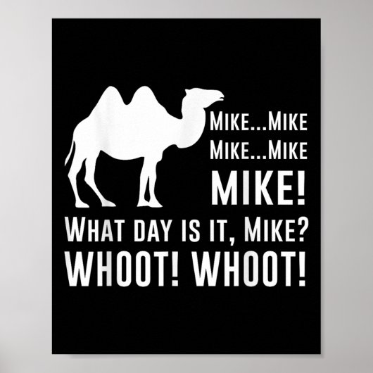 Funny Cute Camel Quotes About Hump Day Funny Quote Poster (Voorkant)