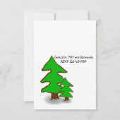 Funny Cute Camp Out Birthday Party Kaart (Achterkant)