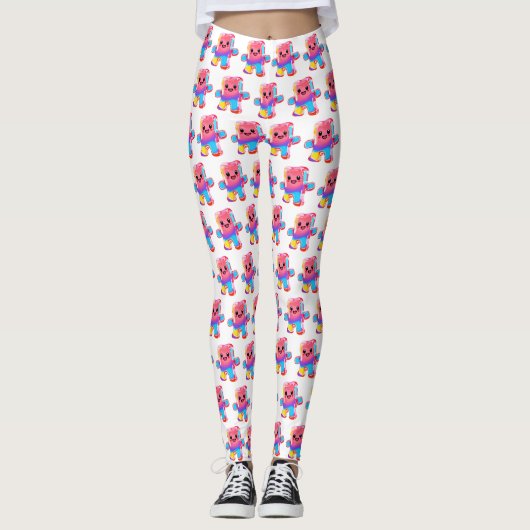 Funny Cute Candy Gimme Gummy Bear Leggings (Voorkant)