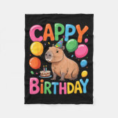 Funny Cute Capy Capybara Animal Birthday Party Sup Fleece Deken (Voorkant)