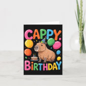 Funny Cute Capy Capybara Animal Birthday Party Sup Kaart (Voorkant)