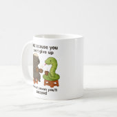Funny, cute, cartoon animal snake short quote gift koffiemok (Voorkant links)