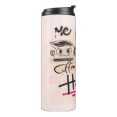 Funny Cute Cartoon Coffee Lover Doodle Thermosbeker (Gedraaid links)