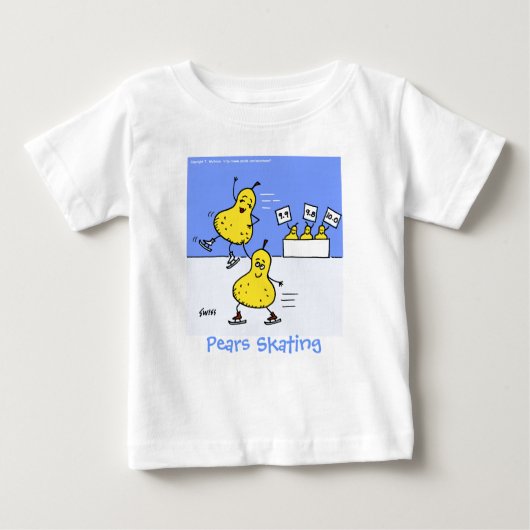 Funny Cute Cartoon Pears Skaters (Voorkant)