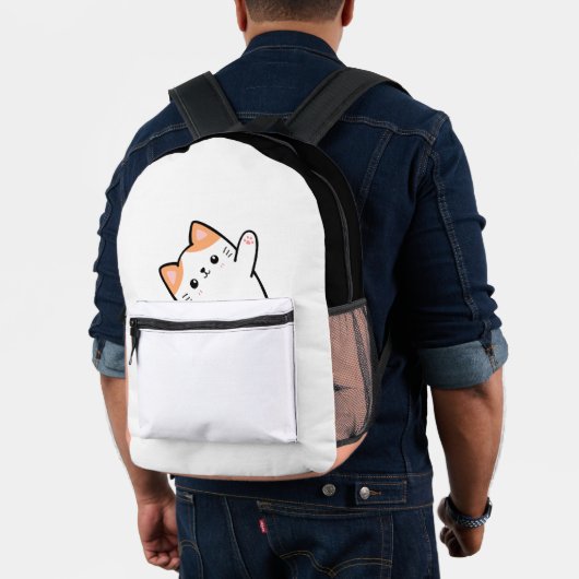 Funny Cute Cat Bedrukte Rugzak (Insitu (model))