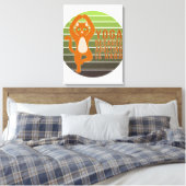 Funny cute cat doing yoga. funny yoga design canvas afdruk (Insitu (Slaapkamer))