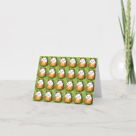 Funny Cute Cat Kerstmis Pudcard Feestdagen Kaart