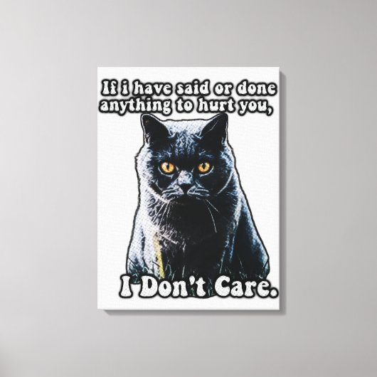 Funny cute cat meme for cat lovers and cat owners canvas afdruk (Voorkant)