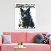 Funny cute cat meme for cat lovers and cat owners canvas afdruk (Insitu (Woonkamer))