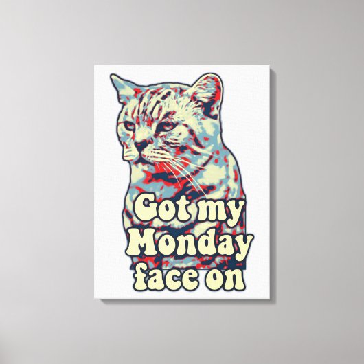 Funny cute cat meme for cat lovers & kitty owners canvas afdruk (Voorkant)
