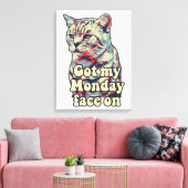Funny cute cat meme for cat lovers & kitty owners canvas afdruk (Insitu (Woonkamer))