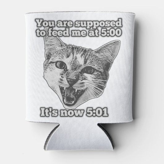 Funny cute cat meme for cat persons and cat owners blikjeskoeler (Voorkant)