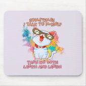 Funny Cute Cat | Soms praat ik met mezelf Muismat (Voorkant)