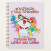 Funny Cute Cat | Soms praat ik met mezelf Planner (Voorkant)
