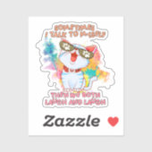 Funny Cute Cat | Soms praat ik met mezelf Sticker (Vel)