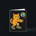 Funny Cute Cat Volleybal Speler Fan Tee Trainer T Kaart<br><div class="desc">Funny Cute Cat Volleybal Speler Fan Tee Trainer Team</div>