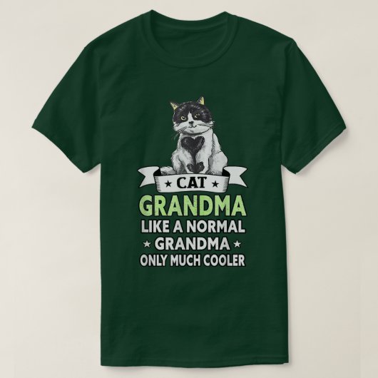Funny Cute Cat Womens Best Cat Grandma Ever T-shirt (Design voorkant)