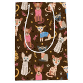 Funny Cute Cats Gift Bag Medium Cadeauzakje (Voorkant)