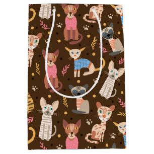 Funny Cute Cats Gift Bag Medium Cadeauzakje