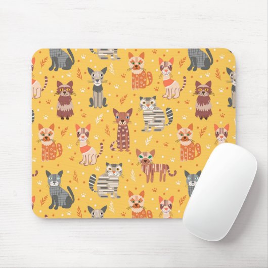 Funny Cute Cats Mousepad Muismat (Met muis)