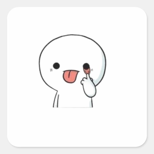 Funny Cute Chibi Character Sticker (Voorkant)