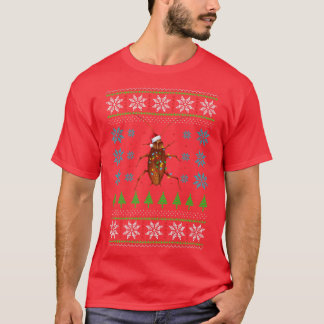 Funny Cute Cockroach-kerstlicht Pajama T-shirt