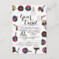 Funny Cute Colorful Unicorn Donut met zonnebril