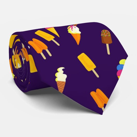 Funny Cute Cone Cone Pattern Stropdas (Opgerold)