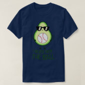 Funny Cute Cool Avocado Baseball T-shirt (Design voorkant)