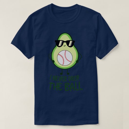Funny Cute Cool Avocado Baseball T-shirt (Design voorkant)