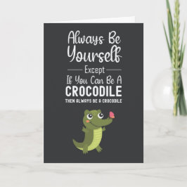 Funny Cute Crocodile Lover Cards Animal Cool  Kaart