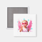 Funny Cute Cud Says Six Seven Valentine's Day 67 M Magneet (Voorkant / Achterkant)