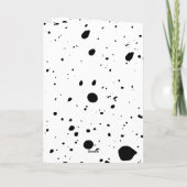 Funny Cute Dalmatian Peeking Dog Birthday Folded Kaart (Achterkant)