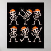 Funny Cute Dancing Skeleton Halloween Boys Kids To Poster (Voorkant)