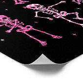 Funny Cute Dancing Skeleton Halloween Costume Shir Poster (Hoek)