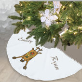 Funny Cute Deer Kinder Naam Kerstboom Rok