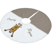 Funny Cute Deer Kinder Naam Kerstboom Rok (Gekanteld)