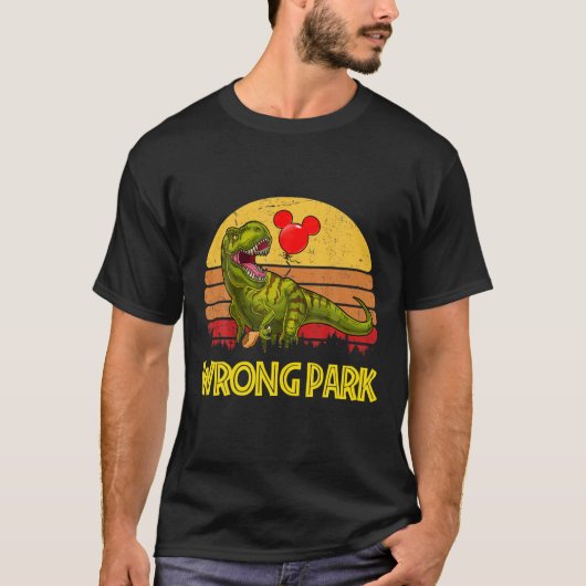 Funny Cute Dinosaur Wrong Tyrannosaurus Park Glass T-shirt (Voorkant)