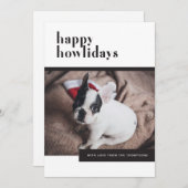 Funny Cute Dog Happy Howlidays Pet Lover Feestdagenkaart (Voorkant / Achterkant)