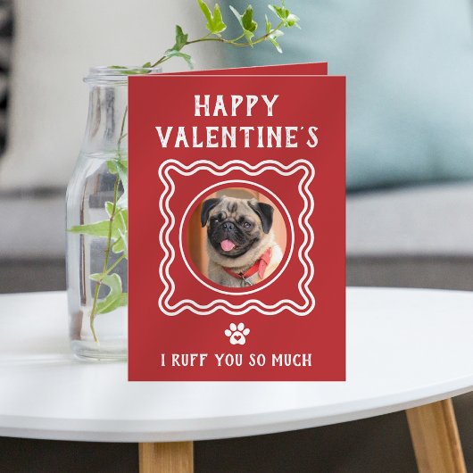 Funny Cute Dog Parent Happy Valentine's Day Feestdagen Kaart